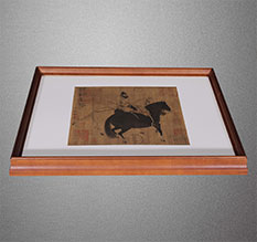 昆都仑书画装裱配框服务案例